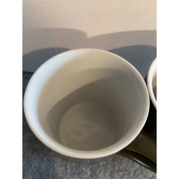 Set of 2 Green MCM Kasuga Coffee Mugs Made in Japan - Picture 5 of 6